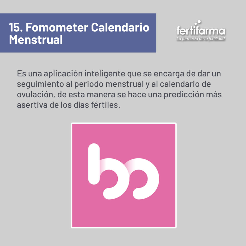 Fomometer. Mejores apps para el seguimiento del ciclo menstrual