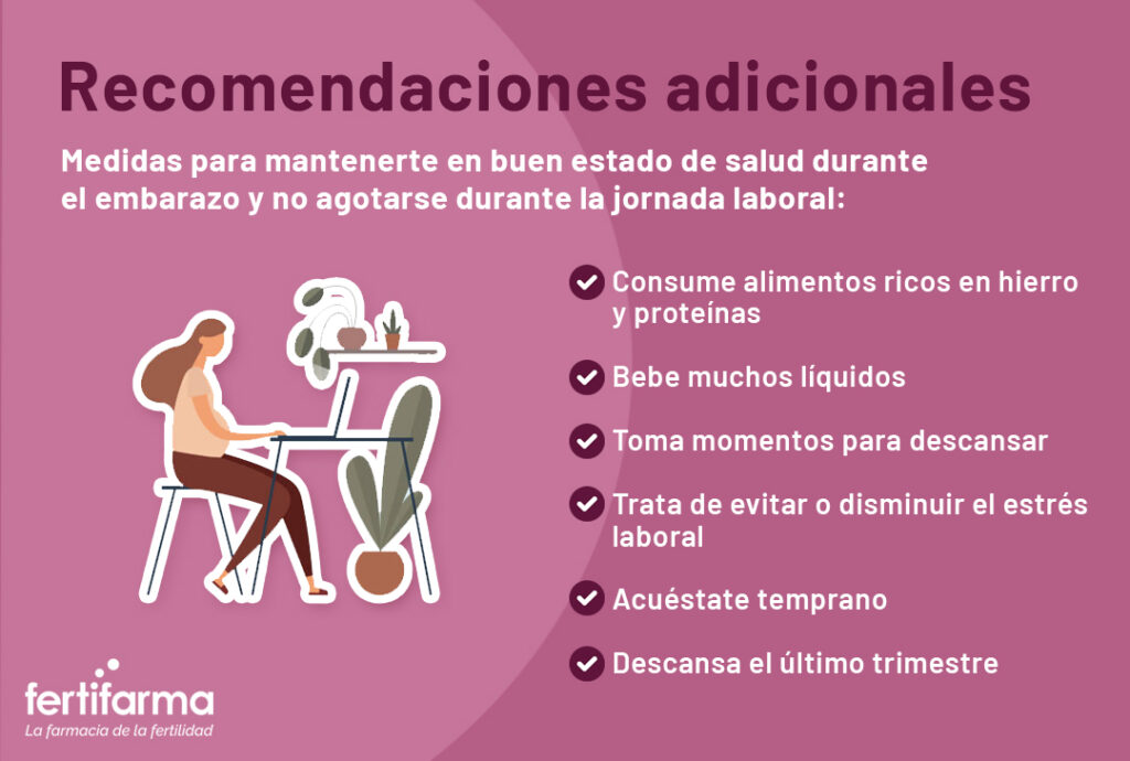 Recomendaciones adicionales para embarazadas en el trabajo. ¿Puedo trabajar si estoy embarazada?